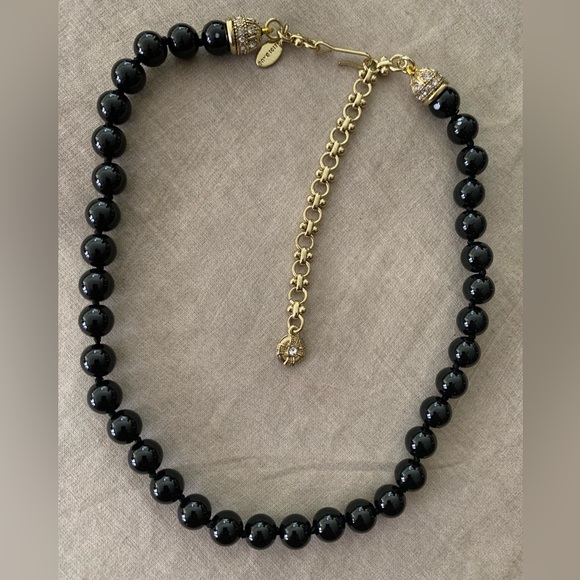 HEIDI DAUS "Elegant Essentials" Black Onyx Beaded Necklace 17.5" New in package - Picture 2 of 4